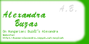 alexandra buzas business card